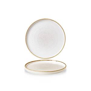 PLATE DIAM. 15.7CM. CHURCHILL STONECAST BARLEY WHITE