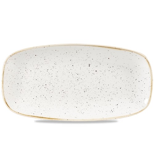 Chefs oblong bord afm. 29.8x15.3cm. Churchill Stonecast Barley White