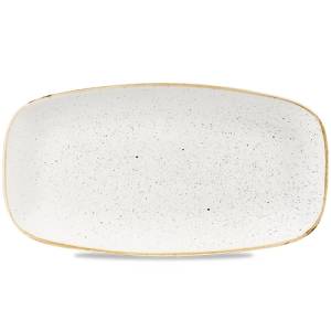 CHEFS OBLONG BOARD SIZE. 35.5x18.9CM. CHURCHILL STONECAST BARLEY WHITE