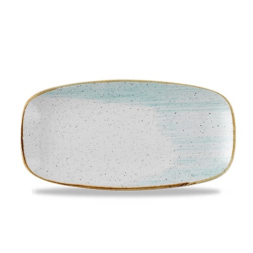 CHEFS OBLONG BORD AFM. 29.8x15.3CM. CHURCHILL STONECAST ACCENTS DUCK EGG
