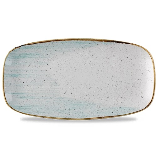 CHEFS OBLONG BOARD SIZE. 35.5x18.9CM. CHURCHILL STONECAST ACCENTS DUCK EGG