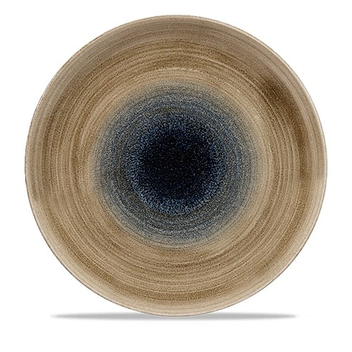 COUPE PLATE EVOLVE DIAM. 26CM. CHURCHILL STONECAST AQUEOUS BAYOU