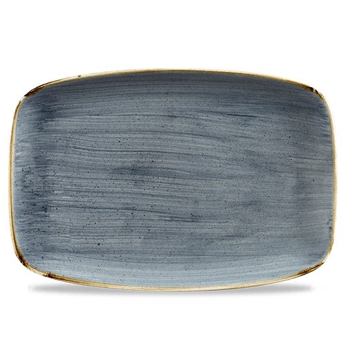 Rechthoekig chefs bord afm. 34.4x23.4cm. Churchill Stonecast Blueberry