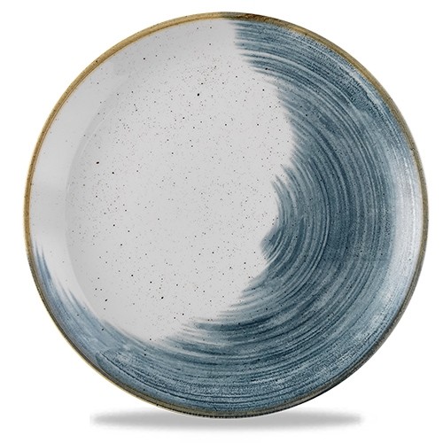 COUPE PLATE EVOLVE DIAM. 28.8CM CHURCHILL STONECAST ACCENTS BLUEBERRY