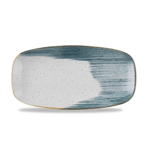 Chefs oblong bord afm. 29.8x15.3cm. Churchill Stonecast Accents Blueberry