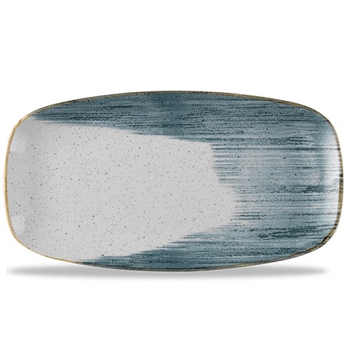 Chefs oblong bord afm. 35.5x18.9cm. Churchill Stonecast Accents Blueberry