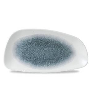 Chefs geo bord afm. 30x15.5cm. Churchill raku Topaz Blue