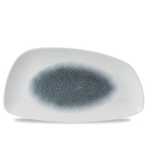 CHEFS GEO BOARD DIM. 35x18.5CM. CHURCHILL RAKU TOPAZ BLUE