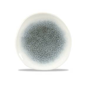 Bord rond trace diam. 18.6cm raku Topaz Blue
