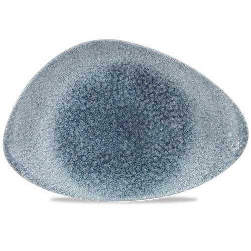 Chefs bord driehoekig afm. 30.5x20.5cm. Churchill raku Topaz Blue
