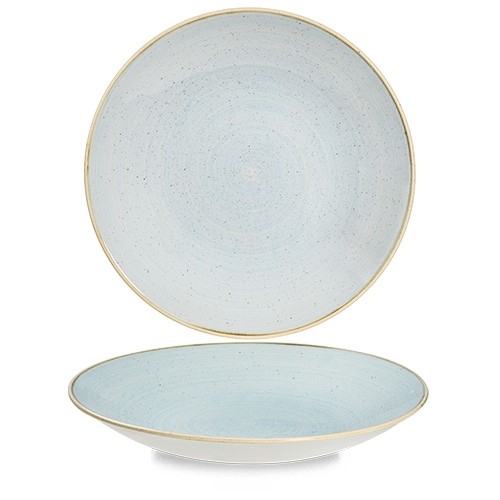 Coupe bord diep diam. 27cm. Churchill Stonecast Duck Egg Blue