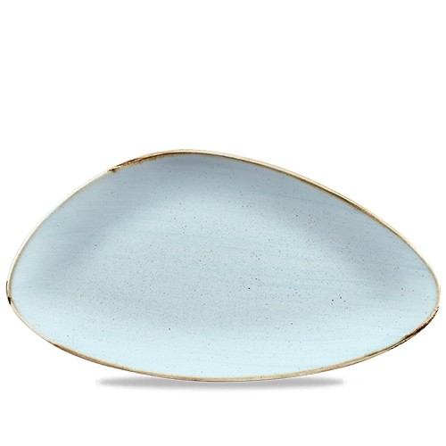 Chefs bord afm. 35.6x18.8cm. Churchill driehoekig Stonecast Duck Egg Blue