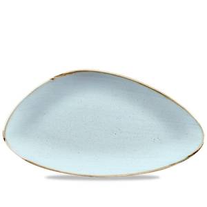 Chefs bord afm. 35.6x18.8cm. Churchill driehoekig Stonecast Duck Egg Blue
