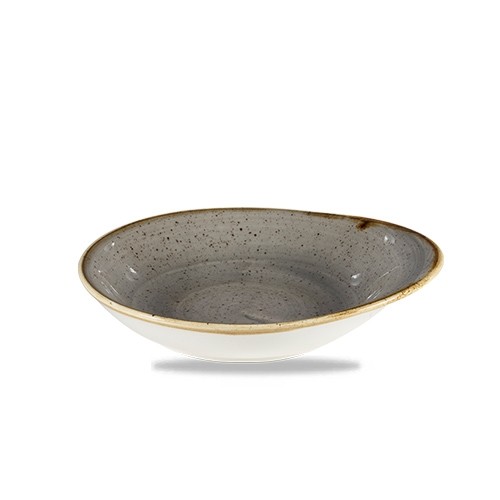 Bord rond afm. 16x14.5cm. Churchill Stonecast Peppercorn Grey