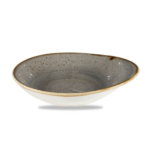 BOARD ROUND SIZE. 18.5x16.8CM. CHURCHILL STONECAST PEPPERCORN GRAY