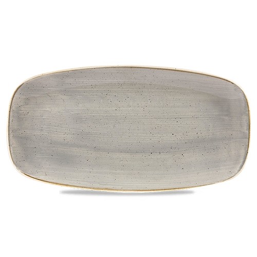 ASSIETTE CHEFS OBLONG DIM. 29.8x15.3CM. CHURCHILL STONECAST GRIS POIVRÉ