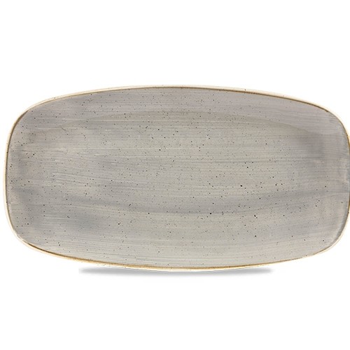 Chefs oblong bord afm. 35.5x18.9cm. Churchill Stonecast Peppercorn Grey
