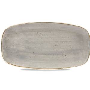 Chefs oblong bord afm. 35.5x18.9cm. Churchill Stonecast Peppercorn Grey