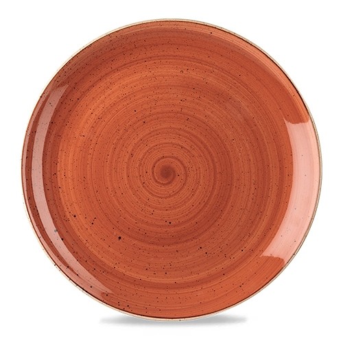 COUPE PLATE DIAM. 32.4CM. CHURCHILL STONECAST SPICED ORANGE