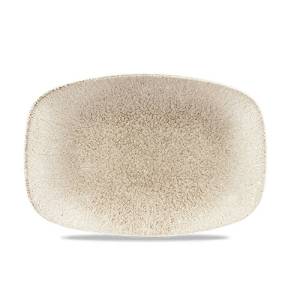 Chefs oblong bord afm. 23.7x15.7cm. Churchill raku Agate Grey