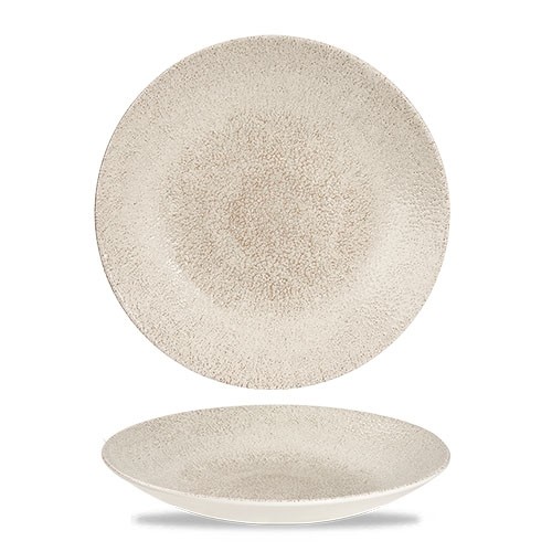 PLAQUE COUPE PROFONDE DIAM. 22,5 CM. AGATE RAKU CHURCHILL GRISE