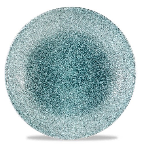 Coupe bord evolve diam. 28.8cm. Churchill raku Jade Green