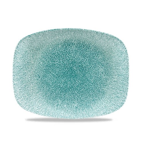 CHEFS OBLONG BOARD SIZE. 26.1x20.2CM. CHURCHILL RAKU JADE GREEN