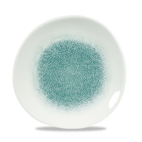 Bord rond diam. 21cm. Churchill raku Jade Green