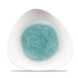 TELLER LOTUS ABM. 26,5 cm. CHURCHILL RAKU JADE GRÜN