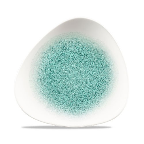 TELLER LOTUS ABM. 19,2 cm. CHURCHILL RAKU JADE GRÜN