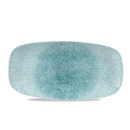 ASSIETTE CHEFS OBLONG DIM. 29.8x15.3CM. CHURCHILL RAKU JADE VERT