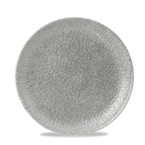 PLAQUE COUPE DIAM. JASPE RAKU CHURCHILL GRIS 21,7 CM