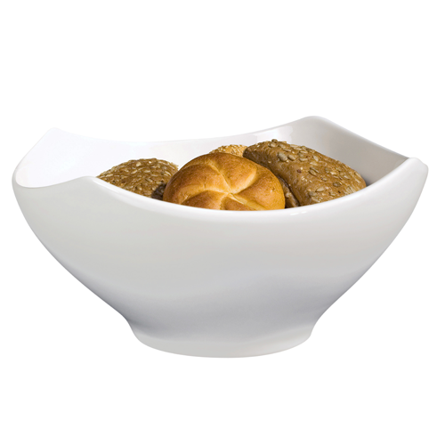 SCALE AUBISQUE SQUARE DIM. 35X35X17CM. PORCELAIN COLOR WHITE