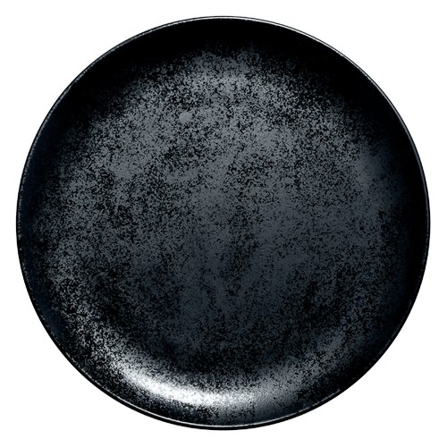 Coupebord plat diam. 15cm. kleur zwart Karbon RAK Porcelain