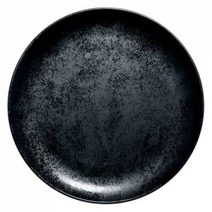 Coupebord plat diam. 24cm. kleur zwart Karbon RAK Porcelain