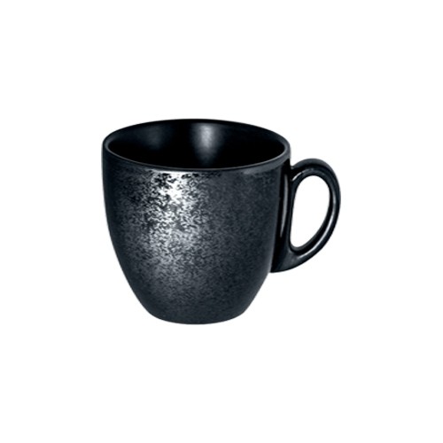 ESPRESSO-GERICHT DURCHM. 13CM. FARBE SCHWARZES CARBON RAK PORZELLAN