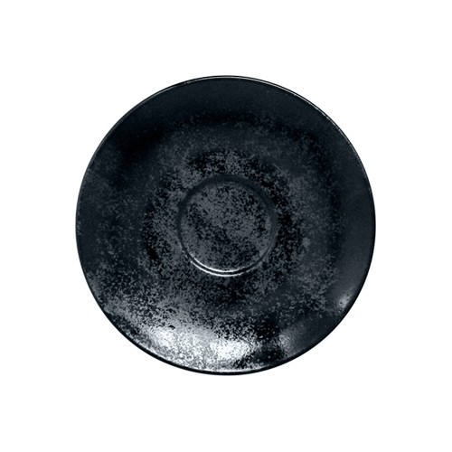 ESPRESSO-GERICHT DURCHM. 13CM. FARBE SCHWARZES CARBON RAK PORZELLAN