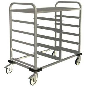 KORBTRANSPORTWAGEN ABM. 117,5 x 62,5 x 112 cm. MIT 2 Bock- und 2 Lenkrollen