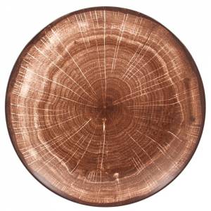Coupebord plat diam. 21cm. kleur Oak Brown Woodart RAK Porcelain
