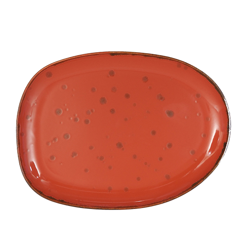 Bord rechthoekig afm. 32x24cm. Moods Mature kleur Terracotta Nova