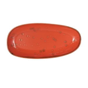 Bord rechthoekig afm. 24x12cm. Moods Mature kleur Terracotta Nova