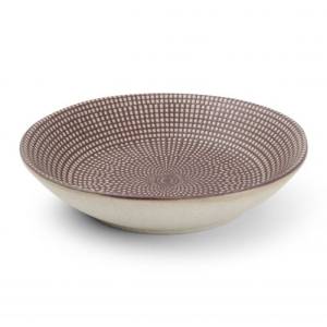 Bord diep diam. 21,5xh4,5cm. Aubergine Mosaic F2D