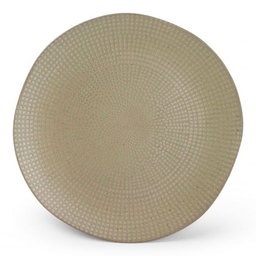 ASSIETTE PLATE DIAM. 27XH2CM. OLIVE MOSAÏQUE F2D