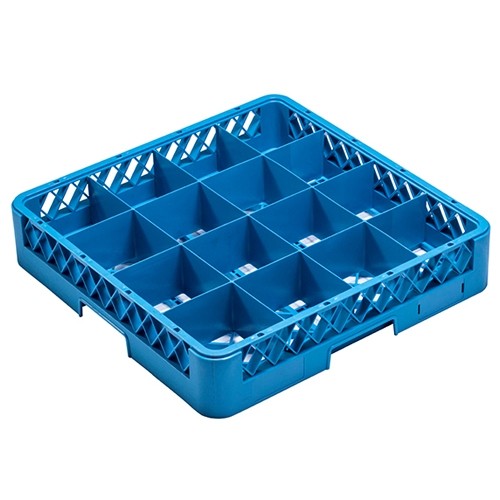 SPÜLMASCHINENKORB FÜR TASSEN 16 FÄCHER | DURCHM. 11,3 cm. UND HGT. 16CM. | AFM. 50X50X18,5CM. REINIGUNGSRACK