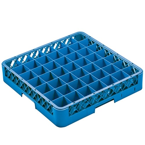 Vaatwaskorf tbv voetglazen 49-vaks | diam. 6,3cm. en hgt. 20cm. | afm. 50x50x22,5cm. Cleaningrack