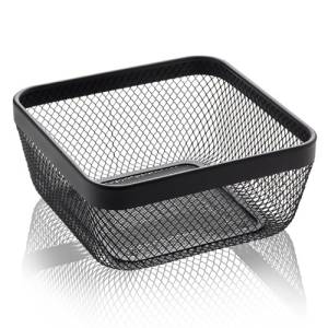 Buffetkorf afm. 24,5x24,5xh11cm. zwart metaal