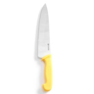 Koksmes afm. 24cm. geel heft Hendi