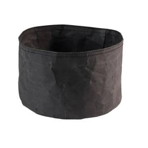 Broodzak diam. 20cm. h. 13cm. papier zwart