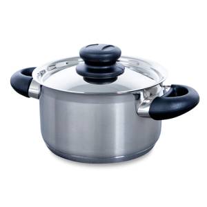 KOCHPFANNE MIT DECKEL DURCHM. 18CM. CARAT+ BK