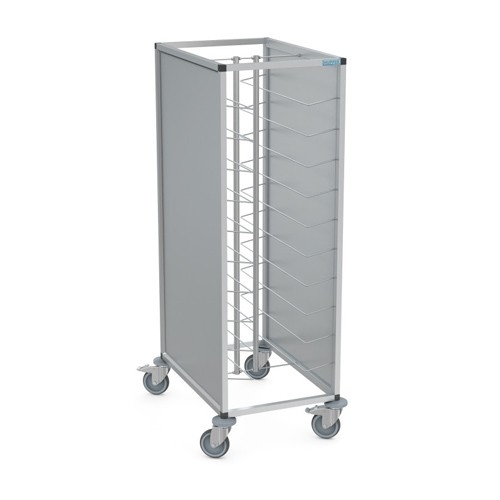 Dienbladen/afruimwagen 1-compartiment 2x trapezium dt 1/30 h. 145cm. Hupfer